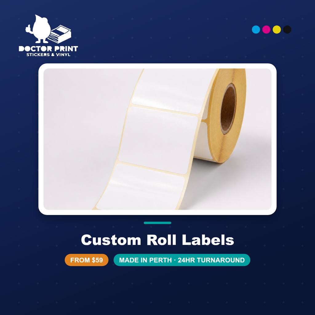 Custom Roll Labels — Professor Print brand hero
