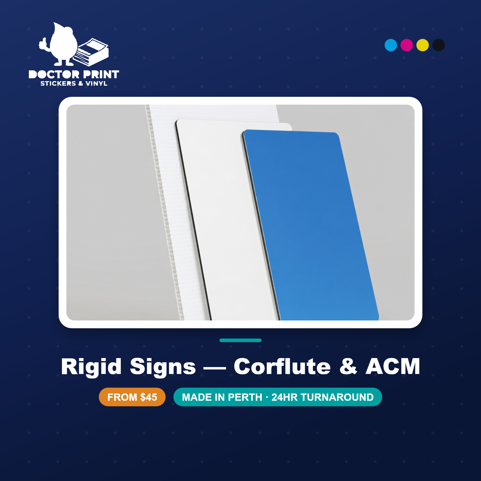 Rigid Signs (Corflute & ACM) — Professor Print brand hero